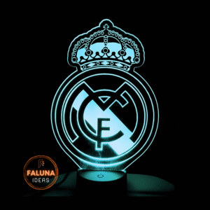 Escudo del real madrid en lámpara Led