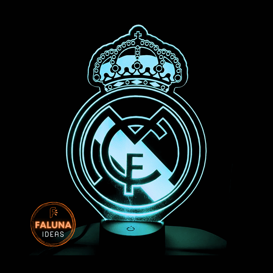 Escudo del real madrid en lámpara Led