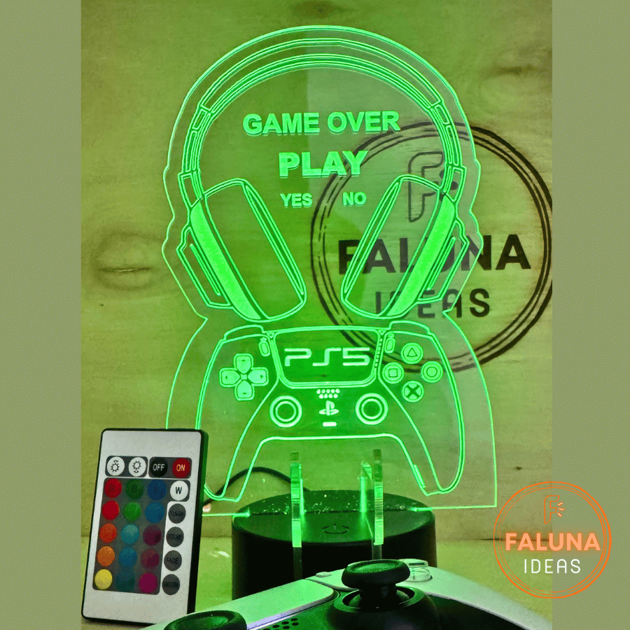 Lámpara Soporte Mando Control Play - para amantes de los video Juegos - Imagen 2